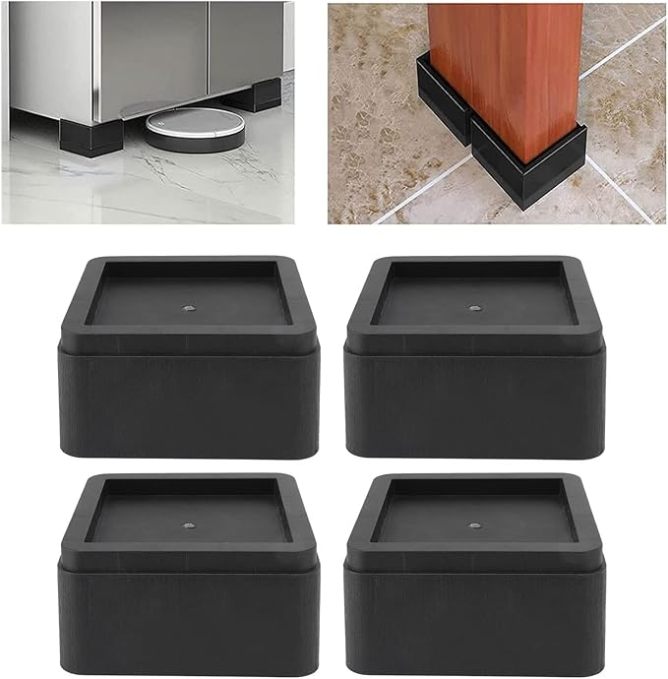 Plastic Quadrangle 3in Couch Riser Pads Home Accessories for Bed Desk Chair Sofa