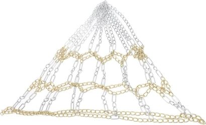 Heavy Duty Iron Basketball Net, Oxidation Proof Chain Basketball Net Replacement for Indoor and Outdoor Hoops, 21-Inch Standard Fit, Easy Install