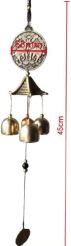 Vintage Metal Wind Chime Bells Chinese Feng Shui Lucky Bell Hanging Ornament for Home Outdoor Indoor Decor Garden Hanging Good Luck Blessing