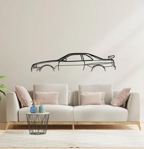 Transform Your Space with Sleek Skyline GT-R R34 Wall Decor