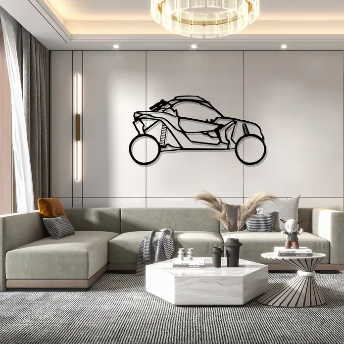 Metal Car Buggy X3 Silhouette Wall Art