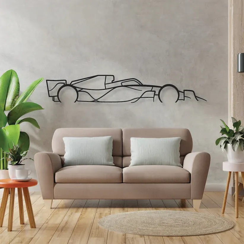 Capture Timeless Elegance with Vintage Metal Car Silhouette Wall Hang