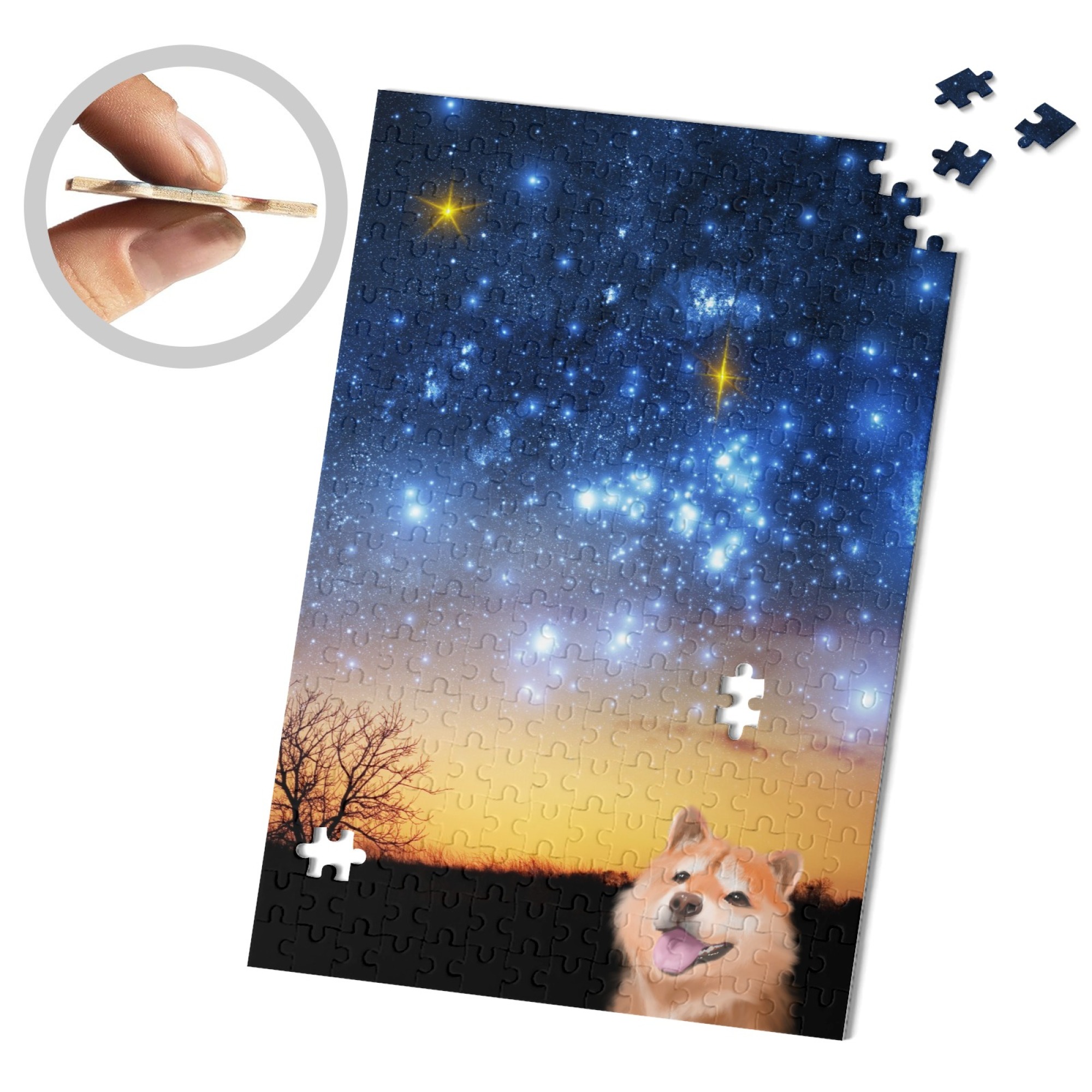 Drewniane puzzle pionowe (1000,500,300 elementów)