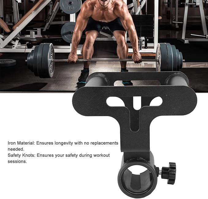 T Bar Row Landmine Handle Attachment, V Bar Double D Row Grip for Barbell, Heavy Duty for Home Gym Strength Training, Compact and Portable Fitness