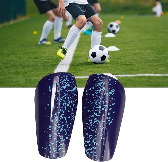 Soccer Shin Guards for Youth and Adults, Lightweight Football with Superior, Sturdy PE Shin Guards for Men, Women, Boys, and Girls (1 Pair)（Blue）