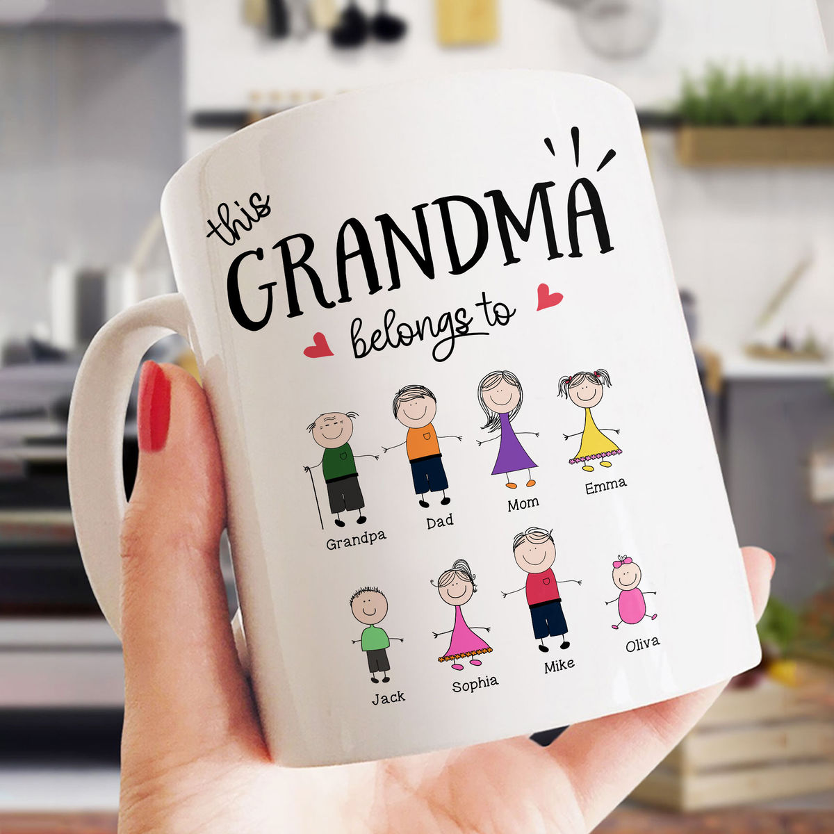 Personalized Mug Family (Up to 10 Members)