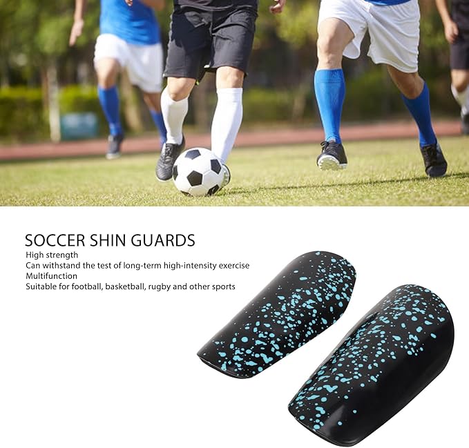 Soccer Shin Guards for Youth and Adults, Lightweight Football with Superior, Sturdy PE Shin Guards for Men, Women, Boys, and Girls (1 Pair)（Black）