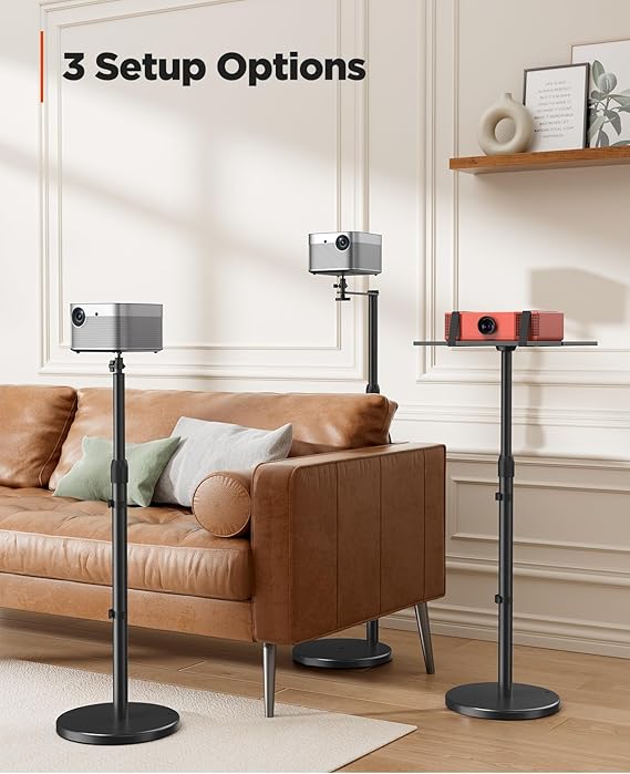 AMADA HOMEFURNISHING Height Adjustable Projector Stand 32